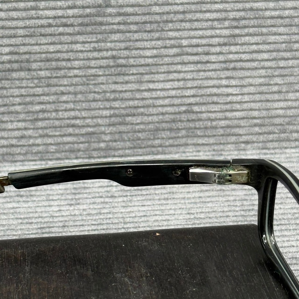 Oakley Bucket Black Rectangular Y2k Eyeglasses Frames Lightning Bolt Pattern - Picture 12 of 12